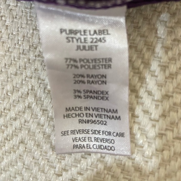 Healing Hands Purple Label Yoga XL eggplant scrub top - Picture 2 of 4